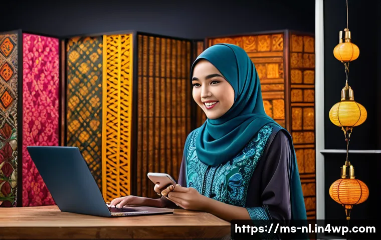 전문성을 강조한 라이브 커머스 전략 - A vibrant Malaysian live commerce scene showing a young female presenter wearing modest, stylish att...