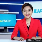 Home 19 비주얼 콘텐츠의 중요성과 라이브 커머스 - A bright and colorful live commerce studio setup featuring a modern Malaysian female presenter in ne...
