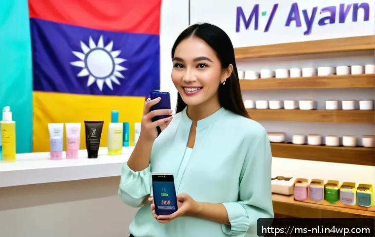 라이브 커머스와 SEO의 관계 - A vibrant live commerce scene in a modern Malaysian home setting, featuring a young female presenter...